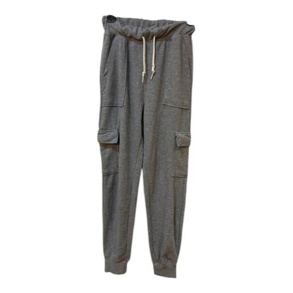 No Boundaries Women’s Cargo Sweatpants Size S (3-5) Gray Ankle Cuff Joggers - Picture 1 of 5